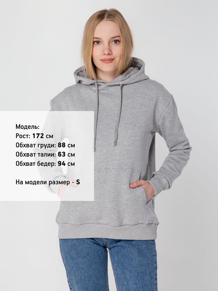 Толстовка с капюшоном Unit Kirenga Heavy, серый меланж-6