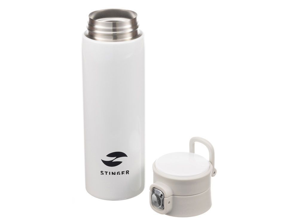 Термокружка Stinger, 0,42 л, сталь/пластик/силикон, белый, 6,5 x 7,5 x 21,9 см-4