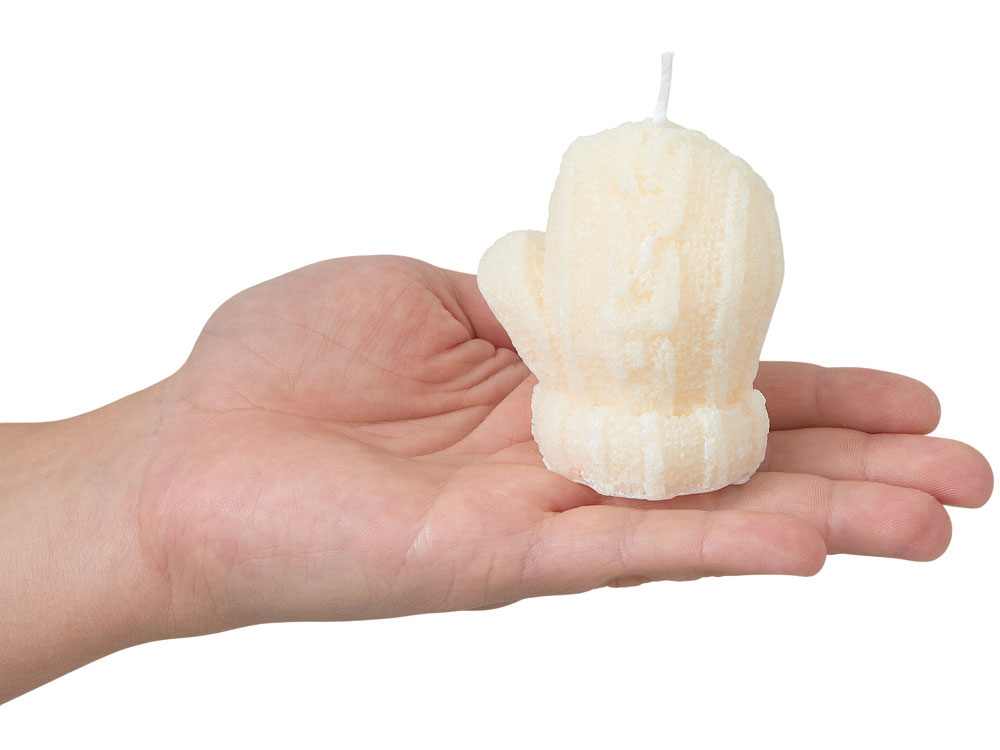 Свеча Рукавичка, молочный-4
