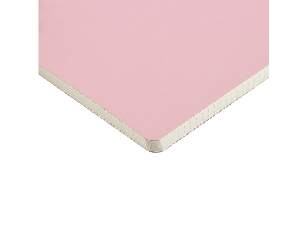 Бизнес тетрадь А5 Megapolis flex 60 л. soft touch клетка, зефирный розовый-3