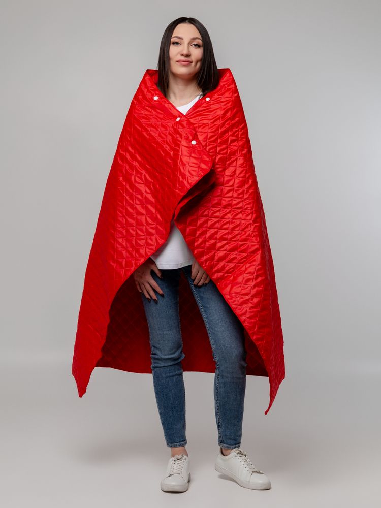 Плед-пончо для пикника SnapCoat, красный-3