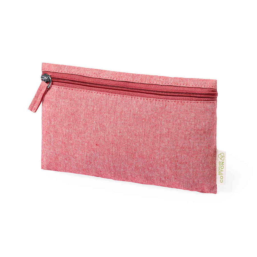 Косметичка HALGAR, рециклированный хлопок, красный-1