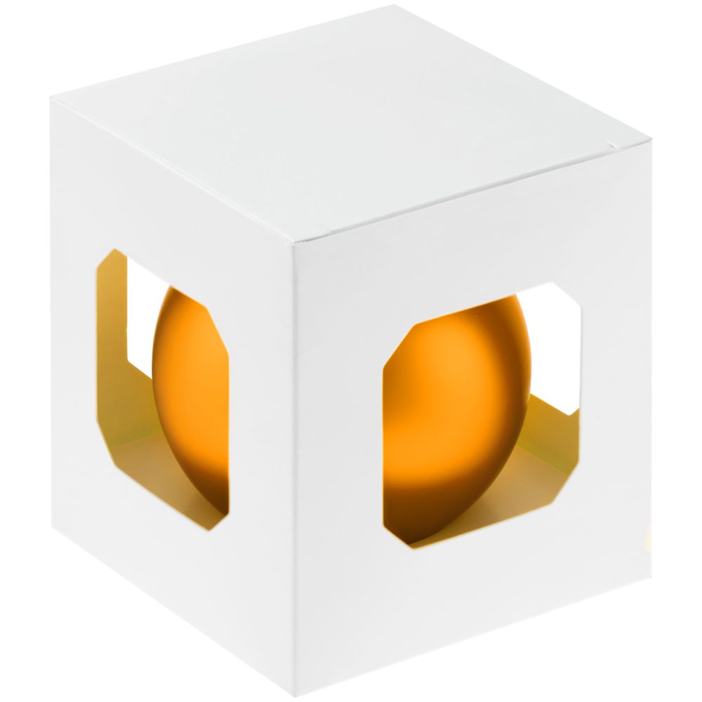 Елочный шар Finery Matt, 8 см, матовый оранжевый-1