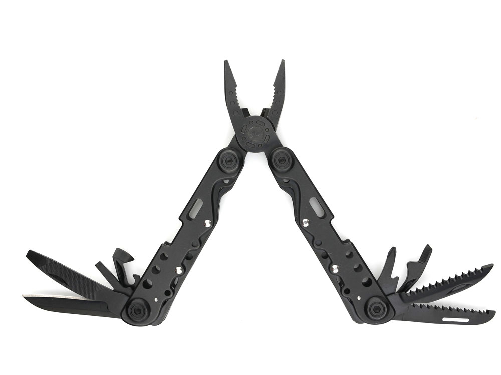 Мультитул Stinger, 105x40 мм, 13 функций, сталь, чёрный, в комплекте нейлоновый чехол-0