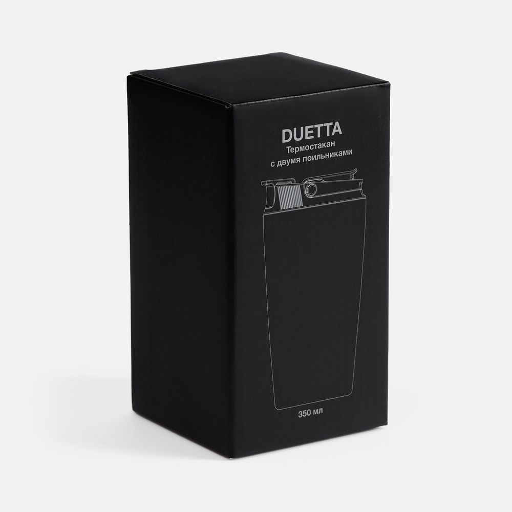 Термостакан с двумя поильниками Duetta, красный-4