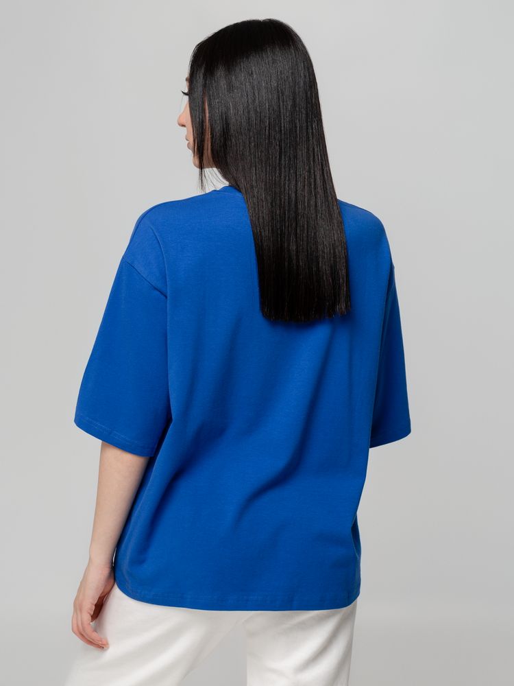 Футболка унисекс оверсайз Street Vibes, ярко-синяя-4