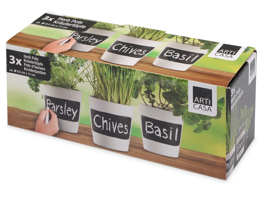 Набор горшочков для растений Chalk pots, 3шт-4