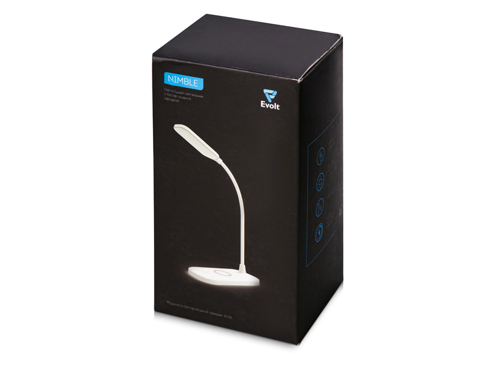 Настольный светильник с беспроводной зарядкой Nimble, 10 Вт-7