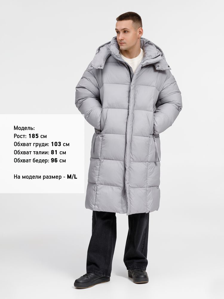 Пуховик унисекс Kapsula, серый-4