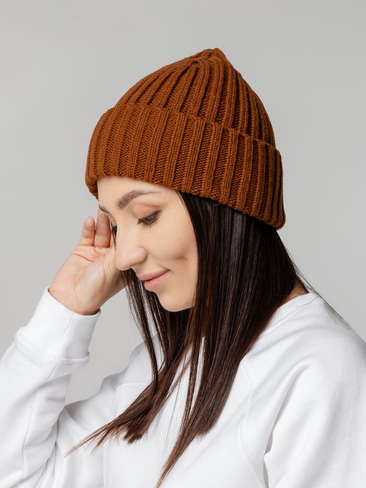 Шапка Uni, коричневая (терракота)-3