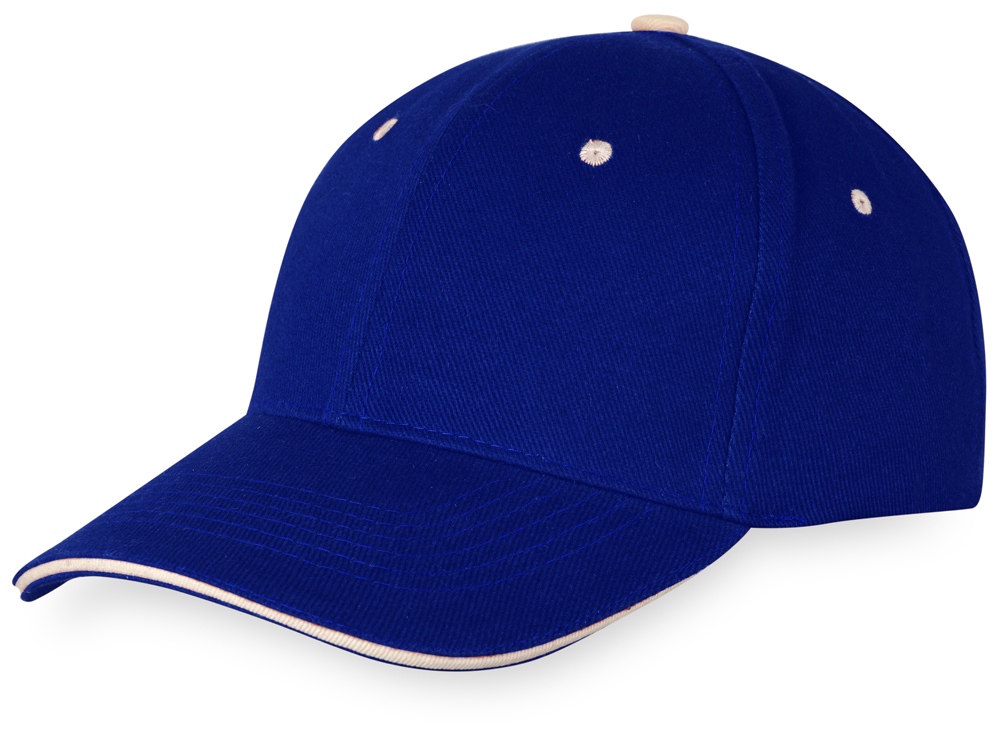 Бейсболка New Castle 6-ти панельная, кл синий/натуральный-3