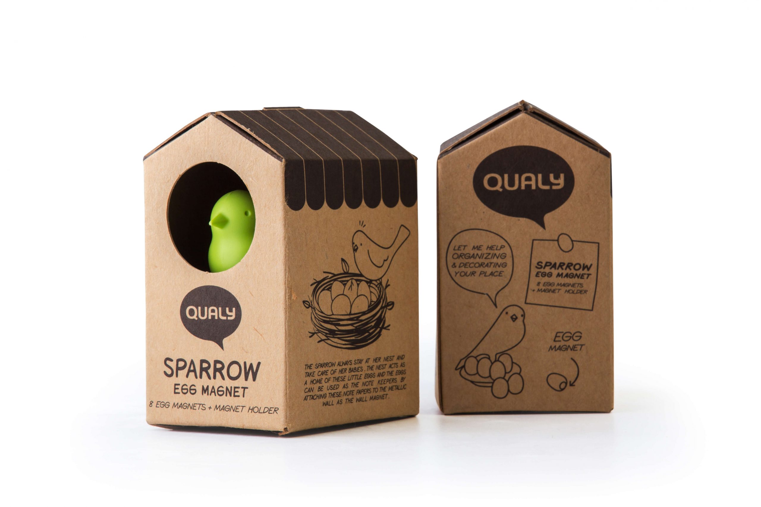 Набор магнитов Egg Sparrow, Черно-Белый-3