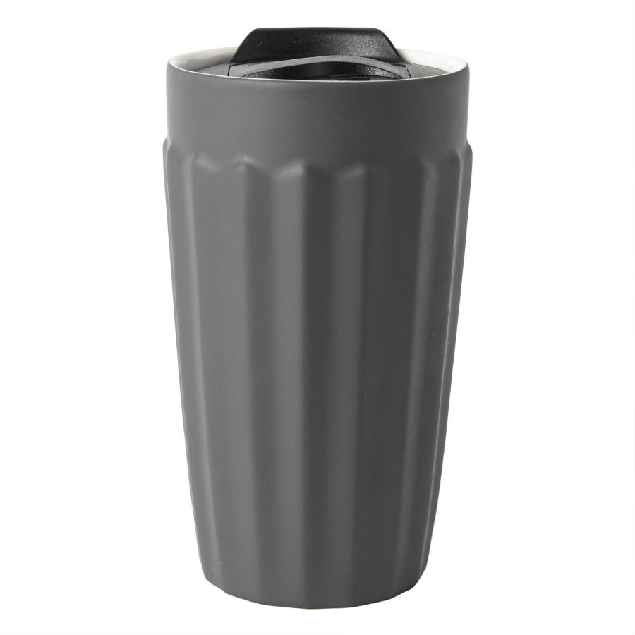 Стакан ZODIAC с крышкой, темно-серый-0