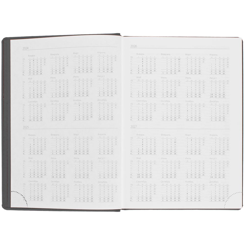 Ежедневник Mobile на заказ, недатированный, черно-красный-5