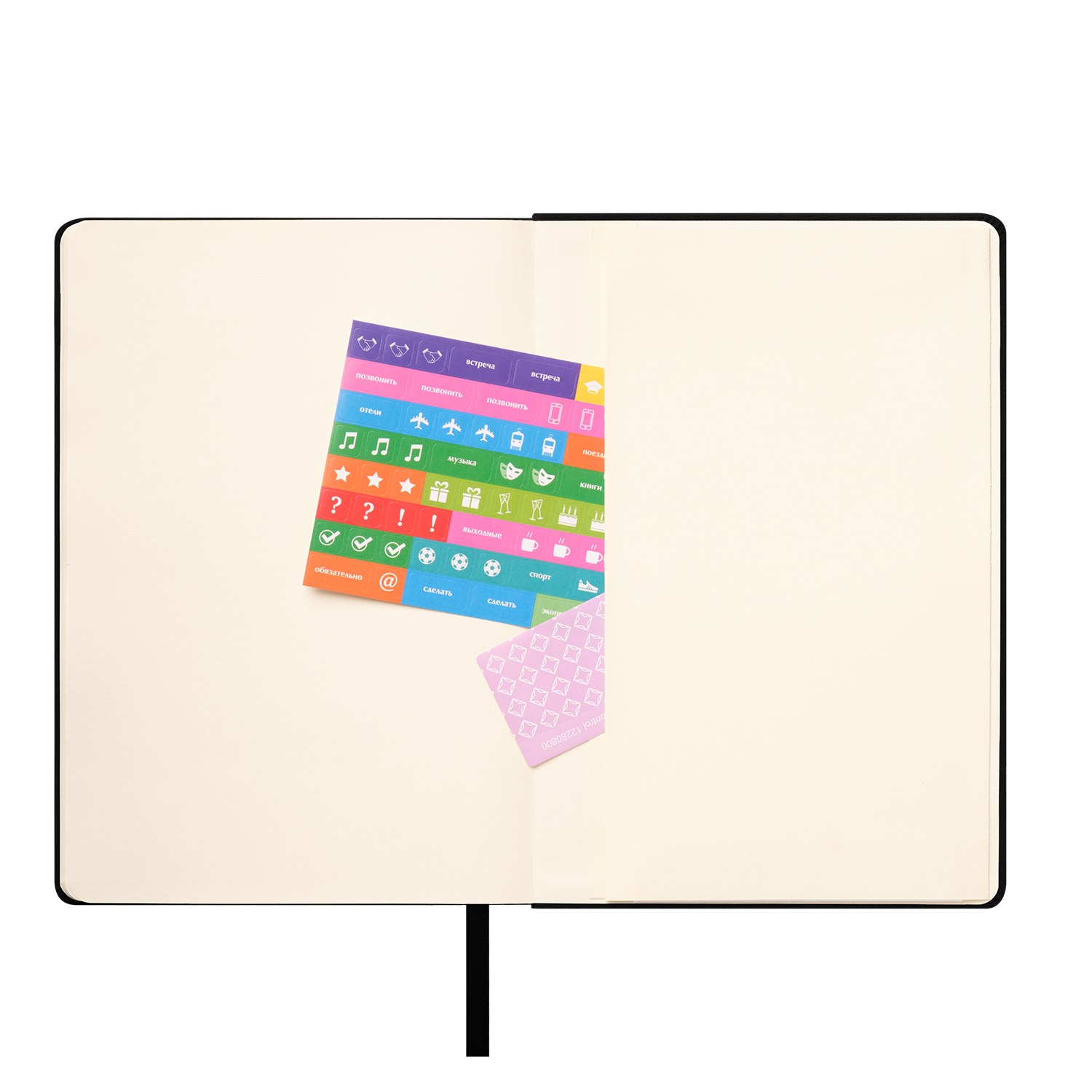 Ежедневник Stella недатированный с магнитом на обложке, черный-10