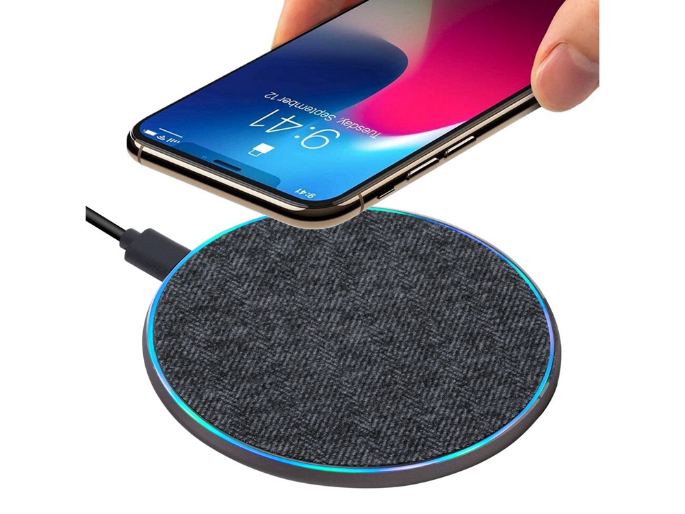 RIVACASE VA4915 GR3 беспроводное ЗУ 10 Вт, серая ткань, 12/96-7