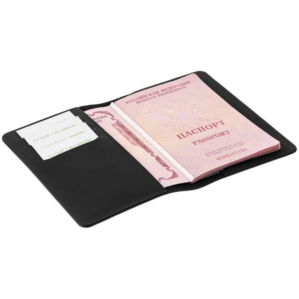 Обложка для паспорта Alaska, черная-3