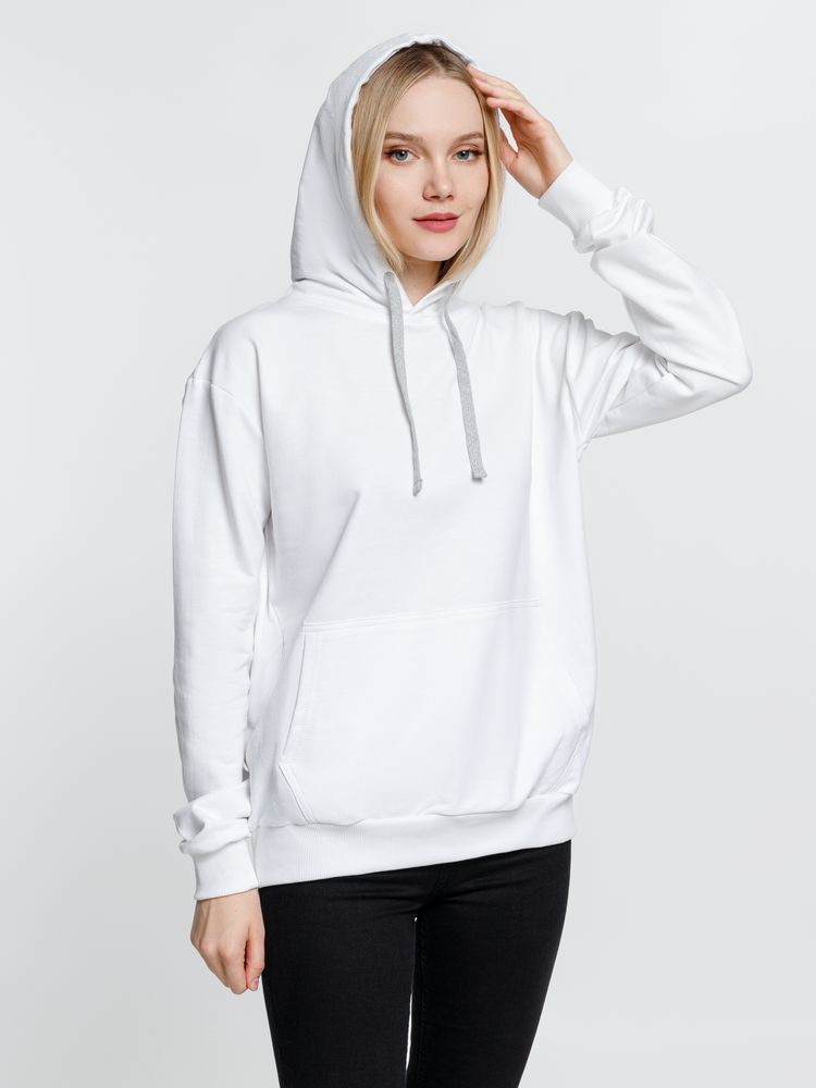 Толстовка с капюшоном Kirenga, белая (белоснежная)-5