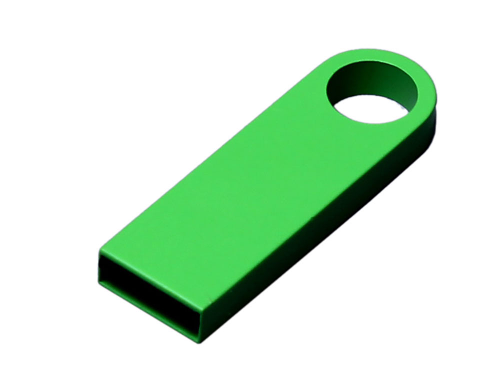 USB 2.0-флешка на 8 Гб с мини чипом и круглым отверстием, зеленый-0