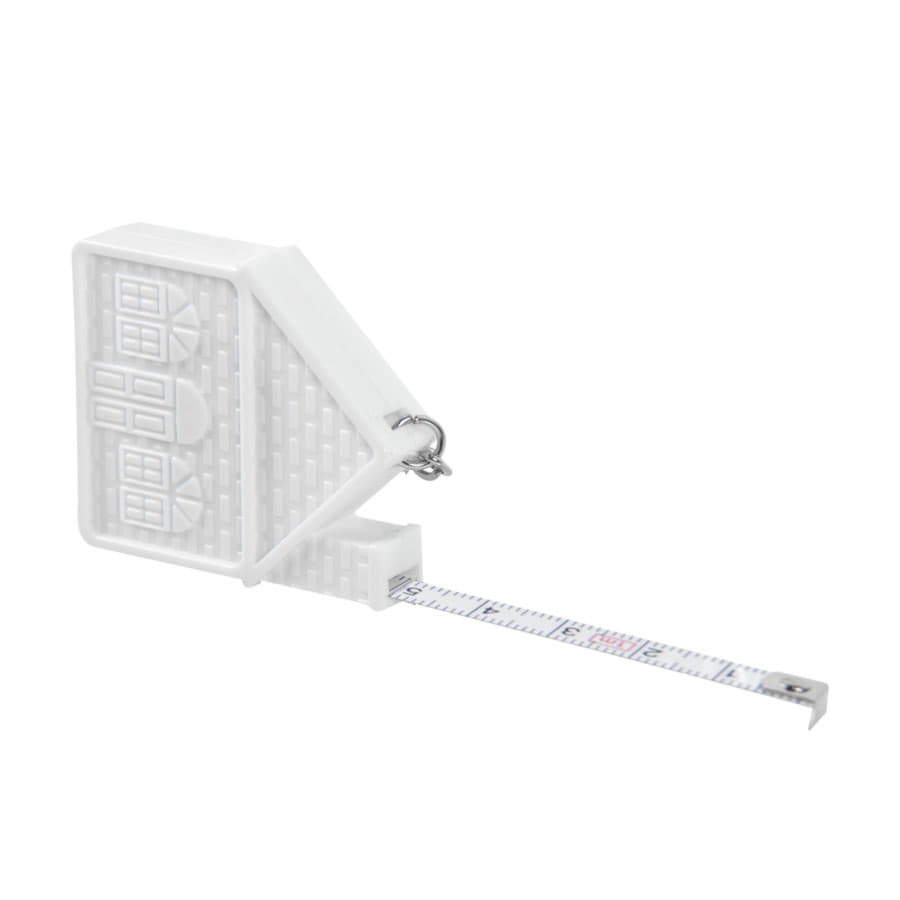 Брелок-рулетка  "Домик" (1 м), белый-1