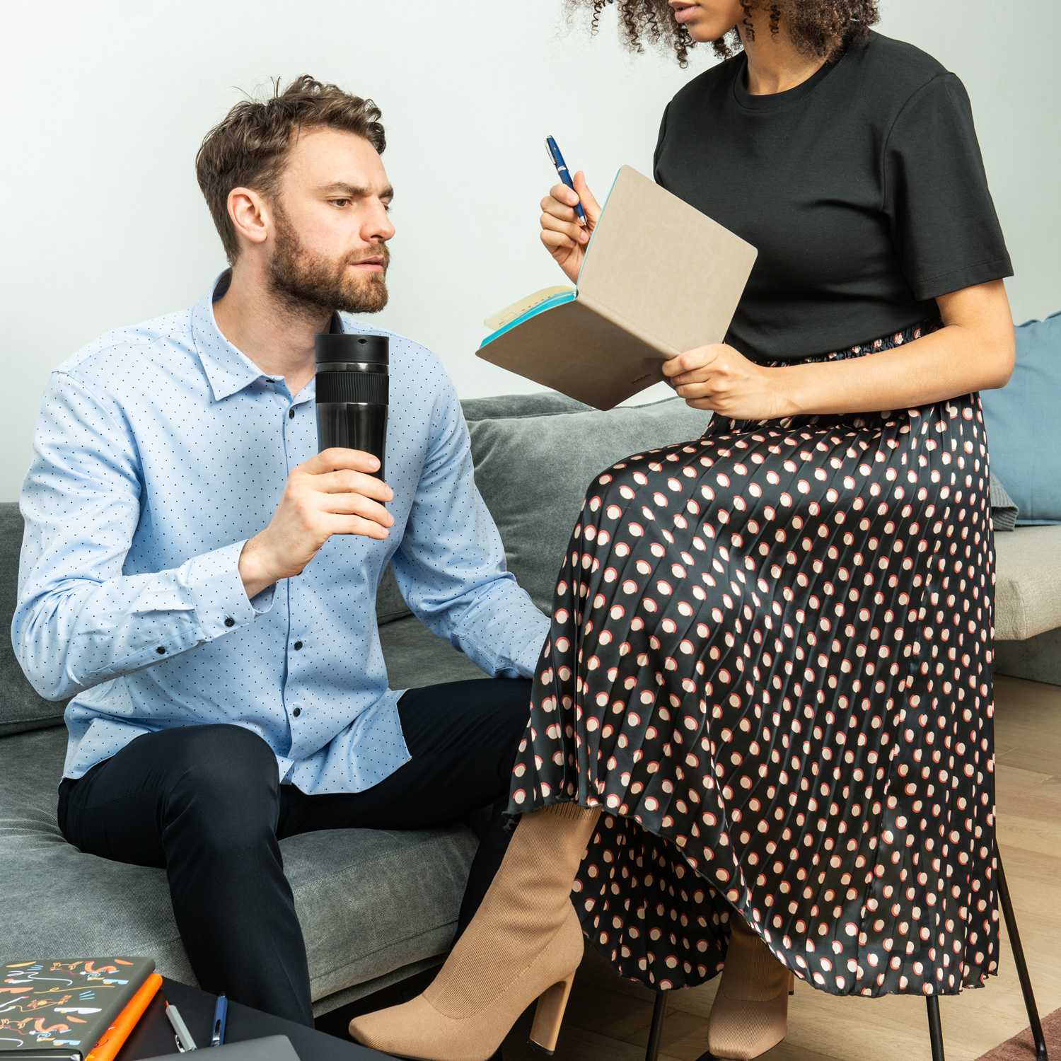 Термокружка вакуумная Polo, черная-5