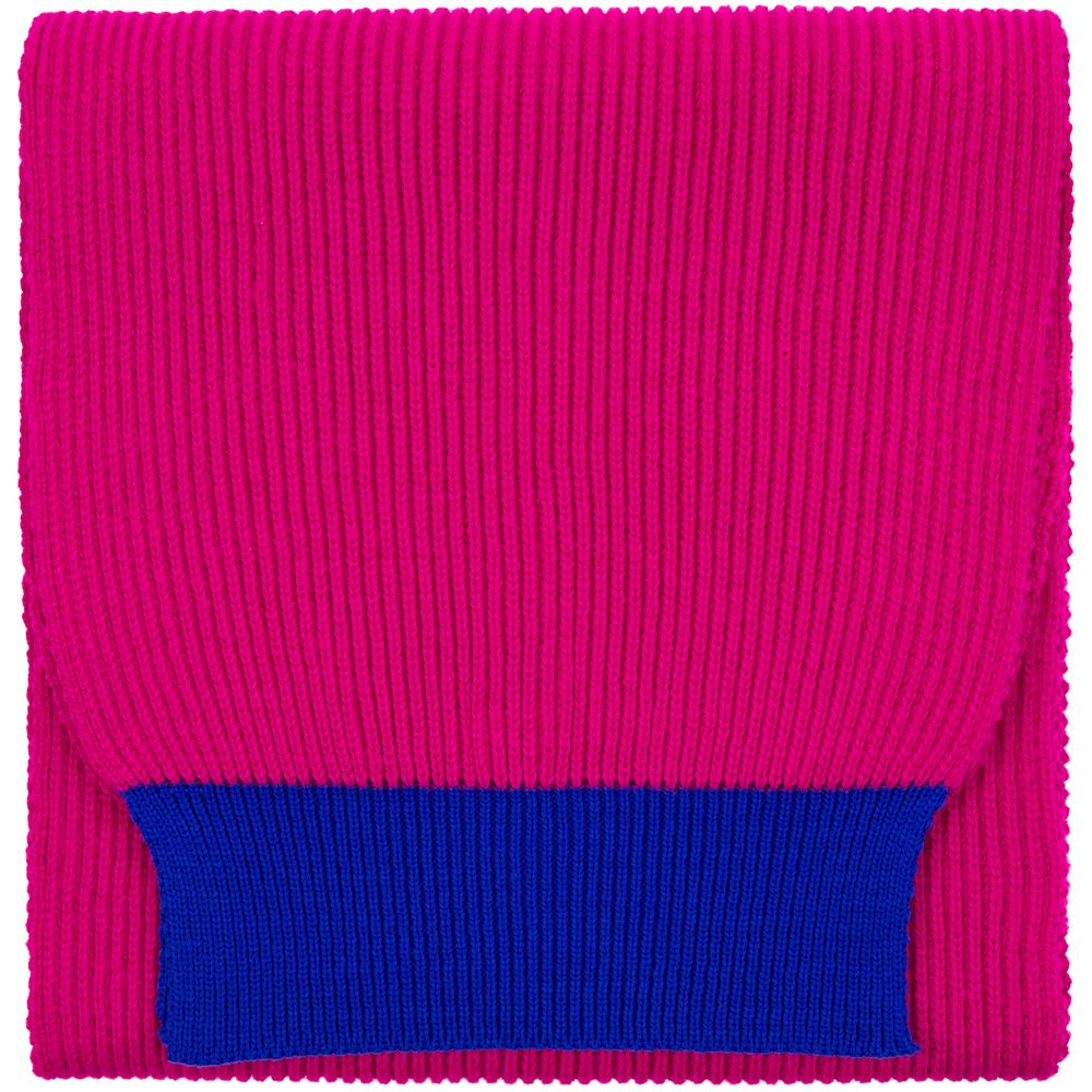 Шарф Snappy, фуксия с синим-0