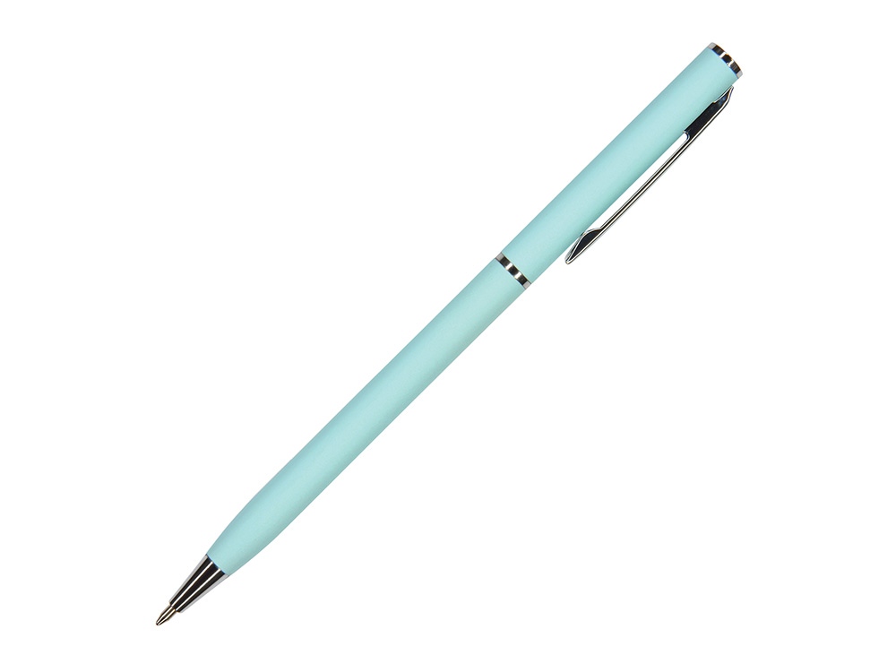 Ручка шариковая автоматическая BrunoVisconti® PALERMO цвет корпуса голубой, soft-touch, 0.7 мм-0