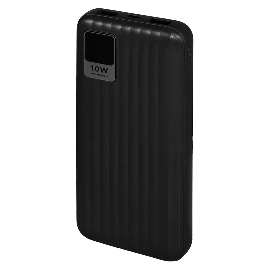 Универсальный аккумулятор Wave 10 (10000 мАч), черный, 14,9х6.7х1,6 см, черный-0