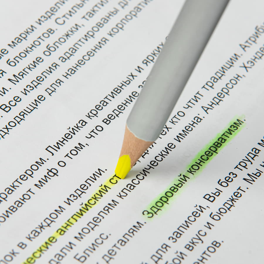 Карандаш-текстовыделитель двухцветный EXPERT, серебристый-3
