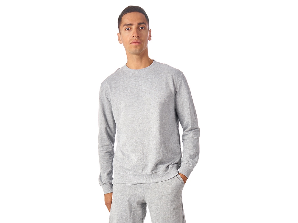 Свитшот Warsaw 220гр, унисекс, серый меланж-1