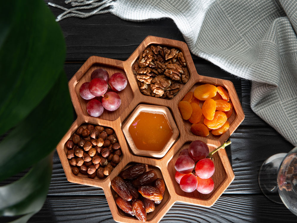 Менажница соты с одной соусницей Соты-13