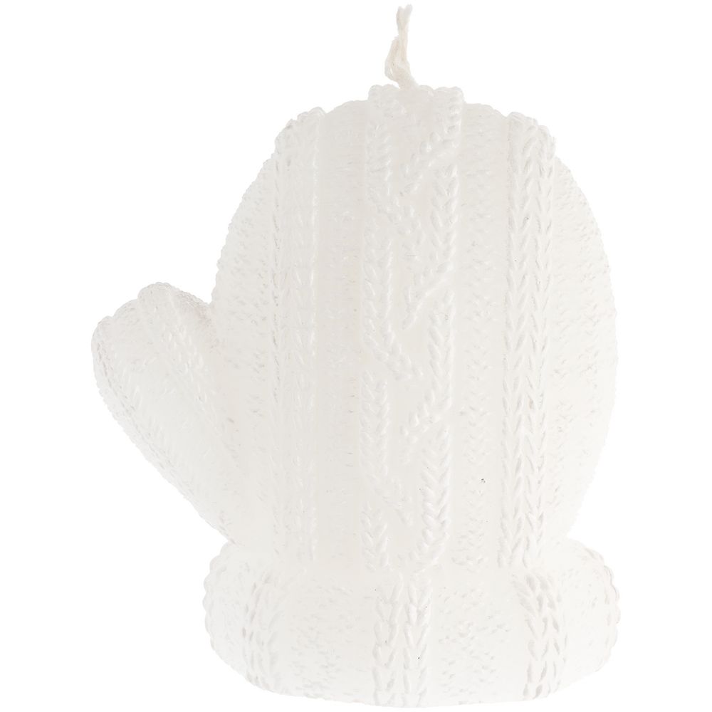 Свеча Kniteam, варежка, белая-0