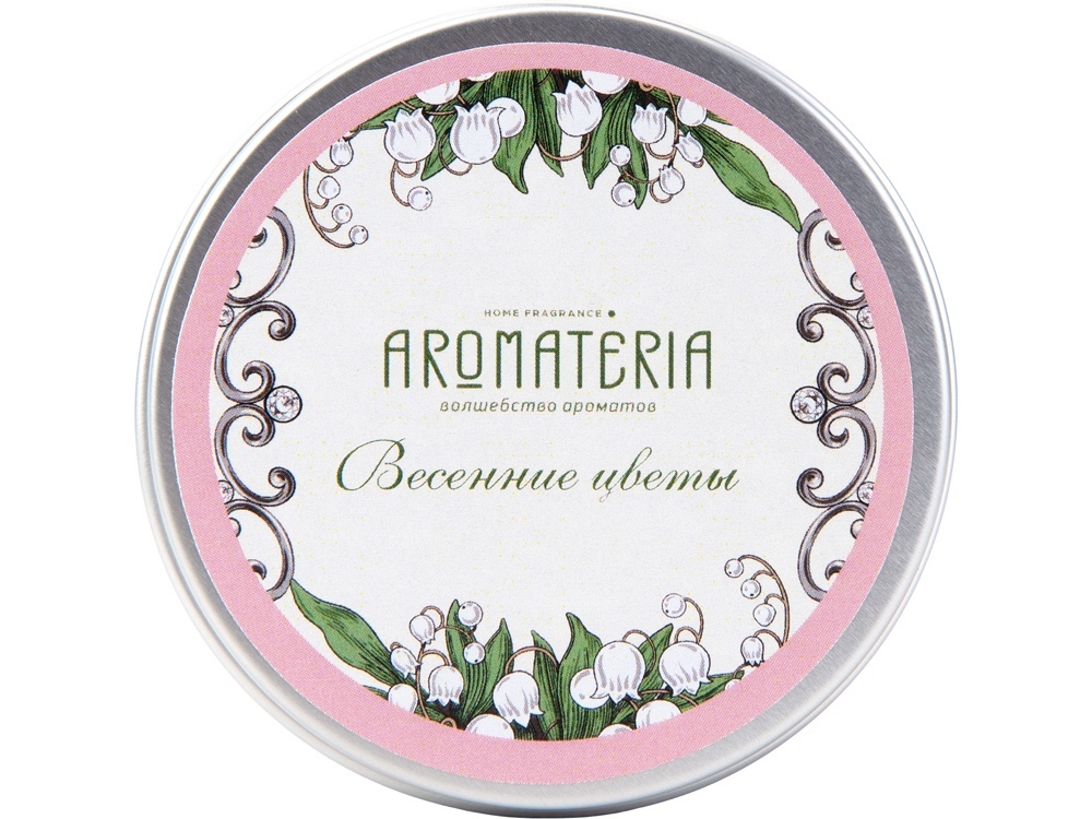 Набор: платок Ландыши и свеча Весенние цветы-8