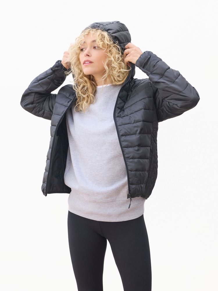 Куртка с капюшоном женская Stream Women, темно-синяя-3