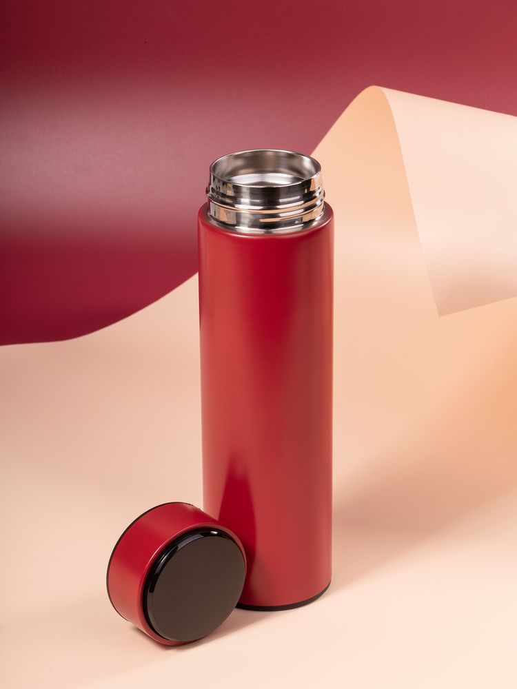 Смарт-бутылка с заменяемой батарейкой Long Therm, красная-5