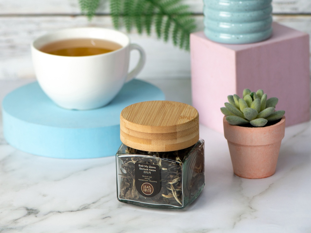 Чай белый, серия Ceremony, Бай Му Дань (белый пион), стеклянная банка-4