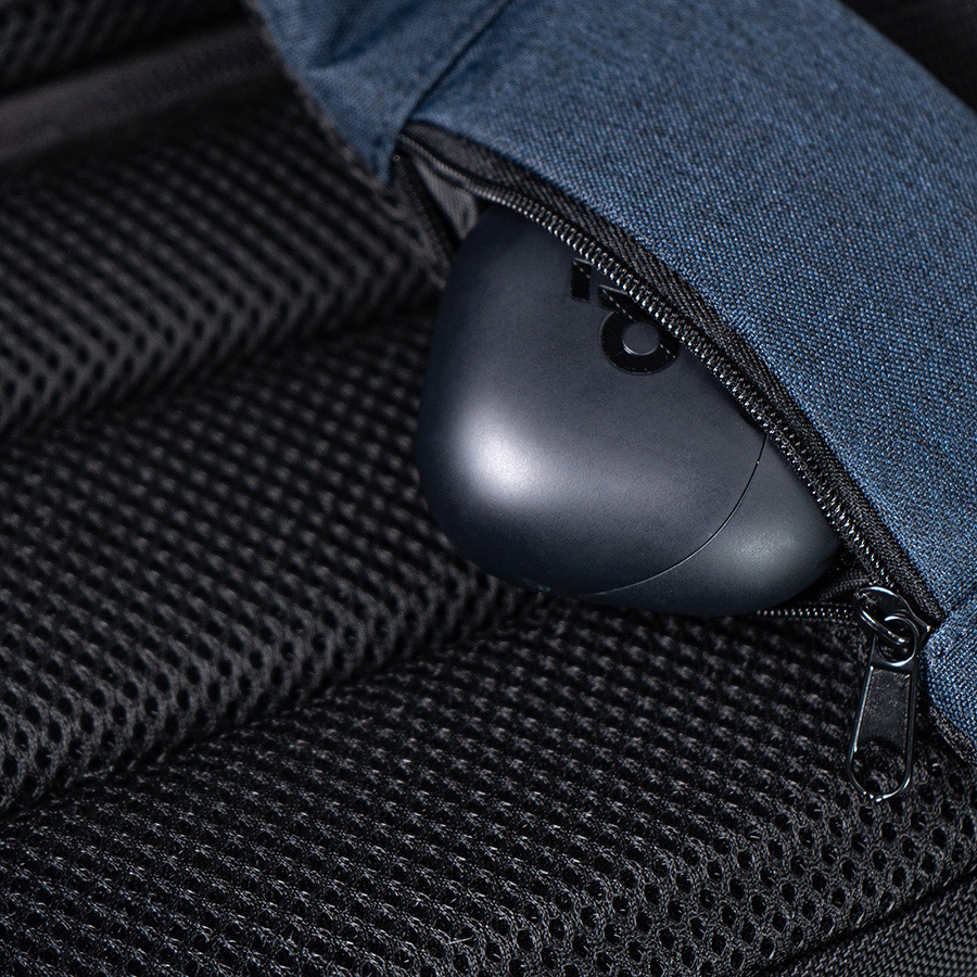 Рюкзак водостойкий "Hit", тёмно-синий, 45 х 31х14 см, 100% полиэстер , темно-синий, черный-7