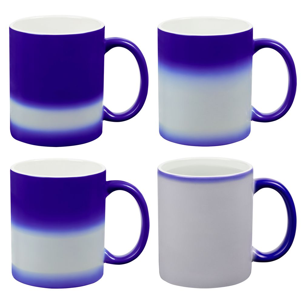 Кружка «Хамелеон», ver.2, матовая, синяя-3