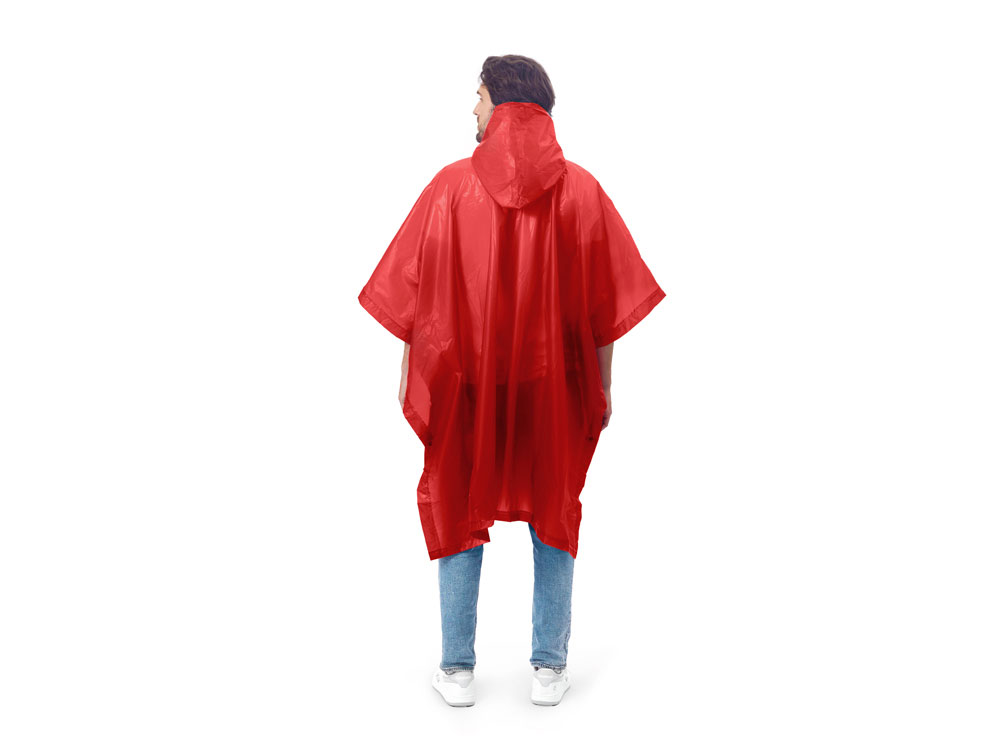 Пончо Hawaii c чехлом унисекс, красный-2