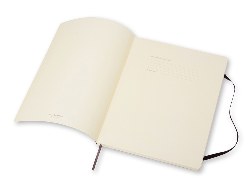 Записная книжка Moleskine Classic Soft (нелинованный), Хlarge (19х25 см), черный-1