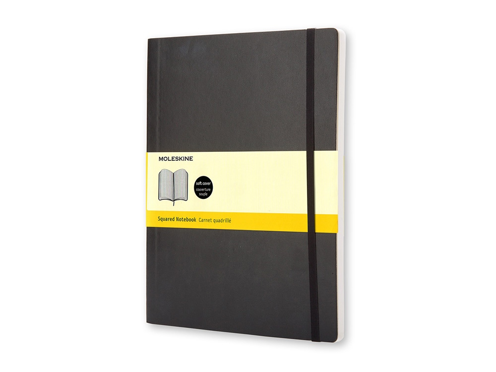 Записная книжка Moleskine Classic Soft (в клетку), ХLarge (19х25 см), черный-0