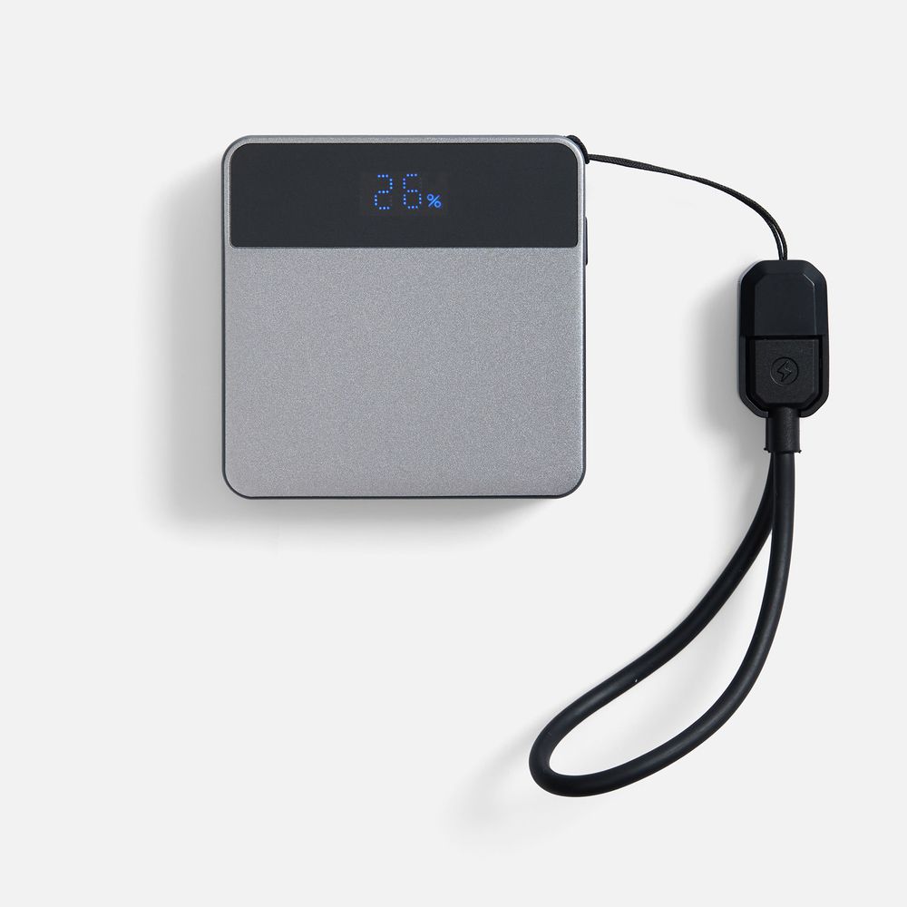 Внешний аккумулятор с беспроводной зарядкой Aura Power 5000 мАч, серый-1