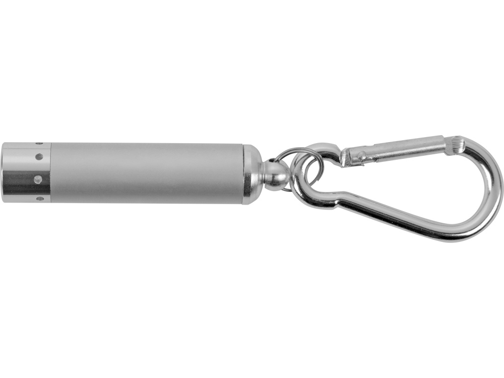 Брелок-фонарик Карабин, серебристый-4