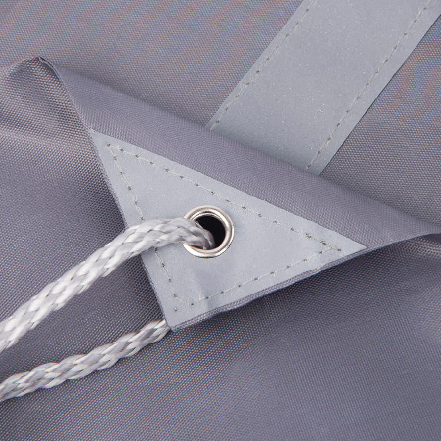 Рюкзак мешок RAY со светоотражающей полосой, серый-4