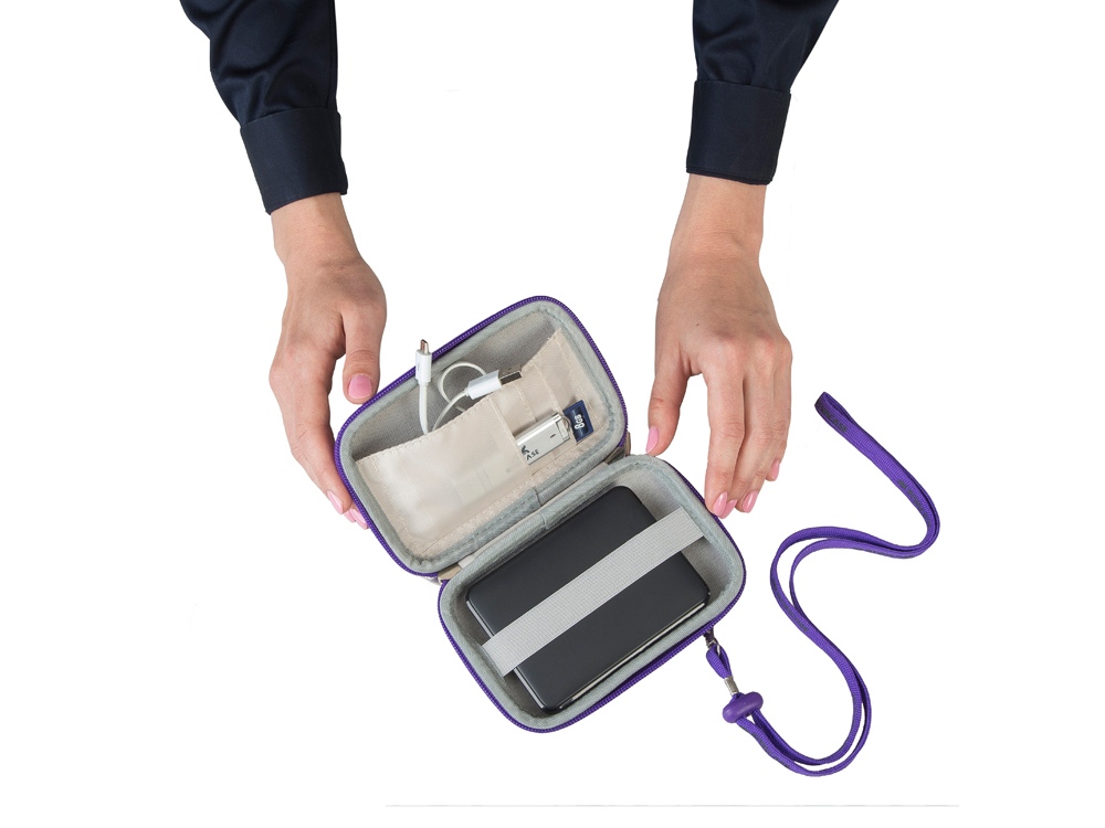 Чехол для жесткого диска из кожзама 9101, фиолетовый-9