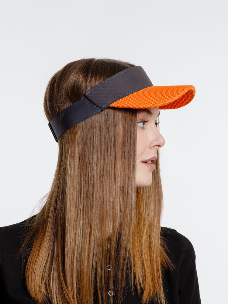 Козырек Grand Slam, темно-серый с оранжевым-3