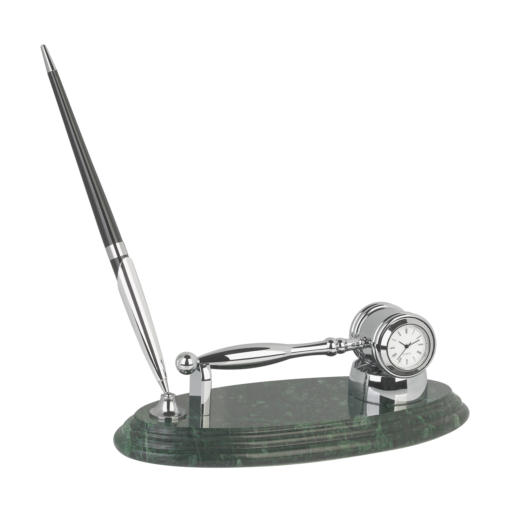 Подставка "Правосудие" с часами и ручкой-0