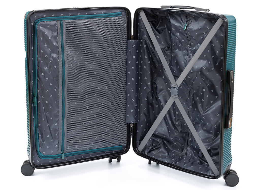 Чемодан TORBER Onego, зелёный, ABS-пластик, 69,5 х 46 х 26 см, 69 л-2