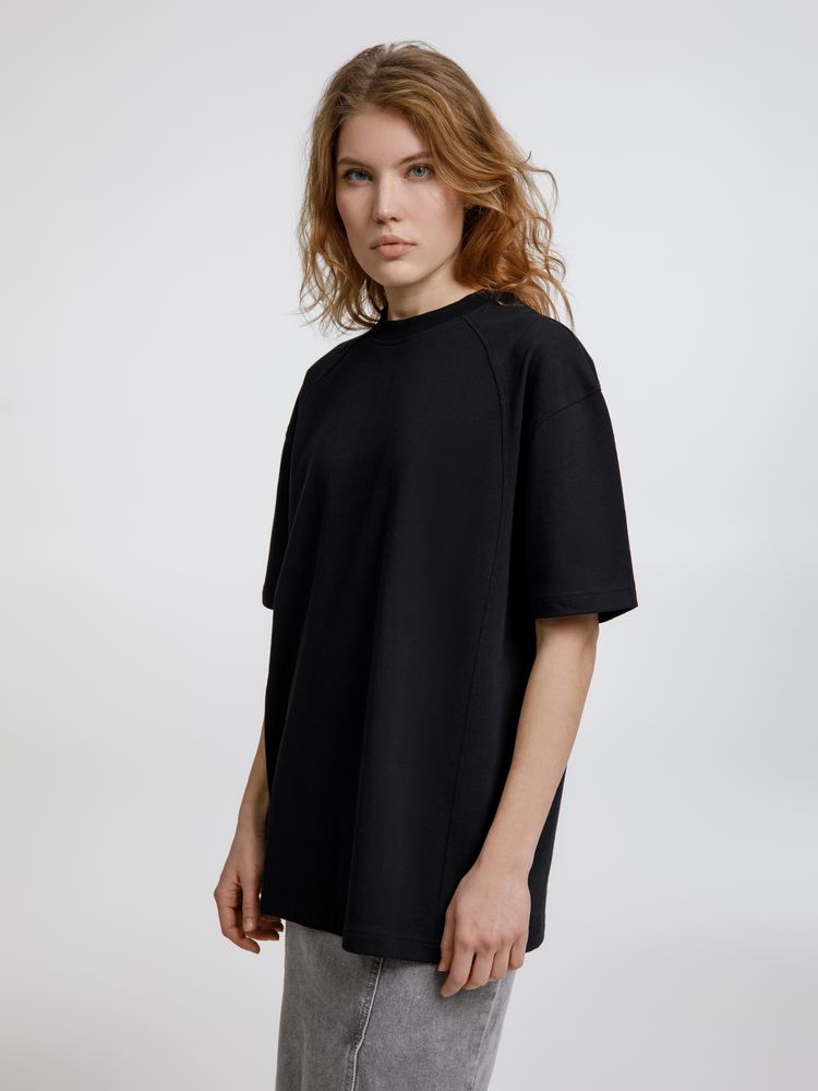 Футболка оверсайз унисекс Sideline, черная-3