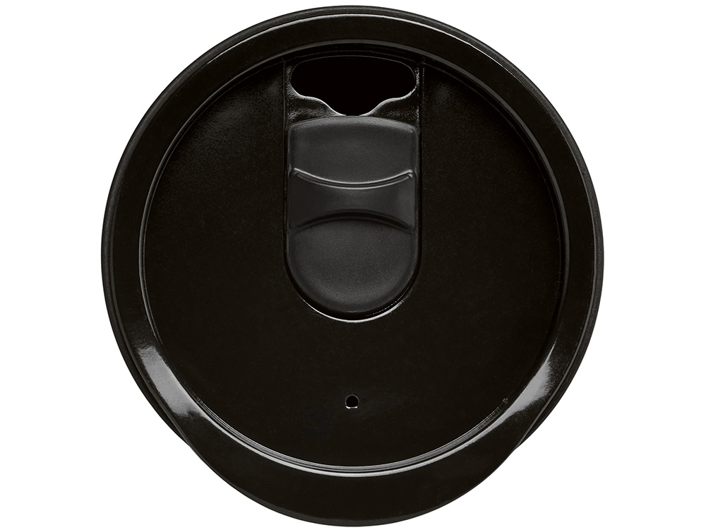 Термокружка LINDE с двойными стенками из переработанного полипропилена, черный-3